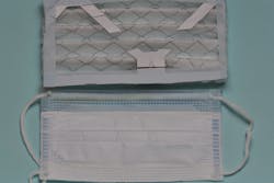 Figure 3b: Remove carboard supports and compare to mask. Figure 3b: Remove carboard supports and compare to mask.