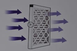 Figure 4: Confirm airflow direction for optimum protection as noted on the packaging. Figure 4: Confirm airflow direction for optimum protection as noted on the packaging.