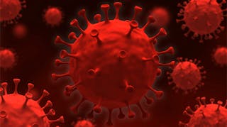 Figure 1: Coronavirus particles range have distinctive spikes that give the appearance of &ldquo;coronas&rdquo; around the sun.