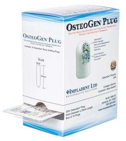 OsteoGen Plug dental bone grafting plug; dental implants