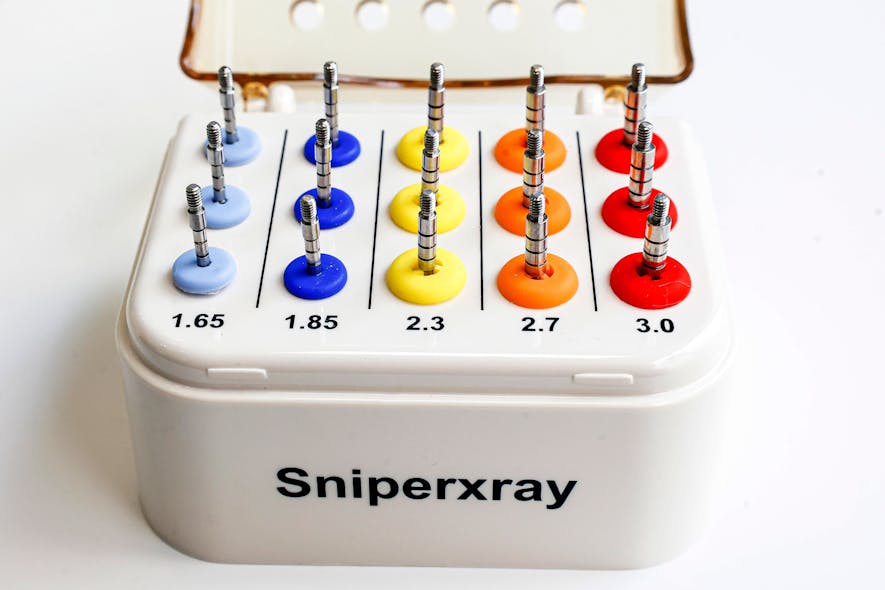 Figure 4: Sniper X-Ray guide pins in a variety of osteotomy sizes