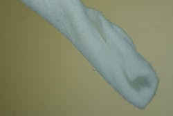 Figure 3a: Clean, rolled filter paper