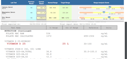 Figure 1: Test showing a patient with low vitamin D levels and low magnesium levels, which can often occur together Figure 1: Test showing a patient with low vitamin D levels and low magnesium levels, which can often occur together