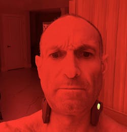 man getting vagus nerve stimulation along with red light therapy man getting vagus nerve stimulation along with red light therapy